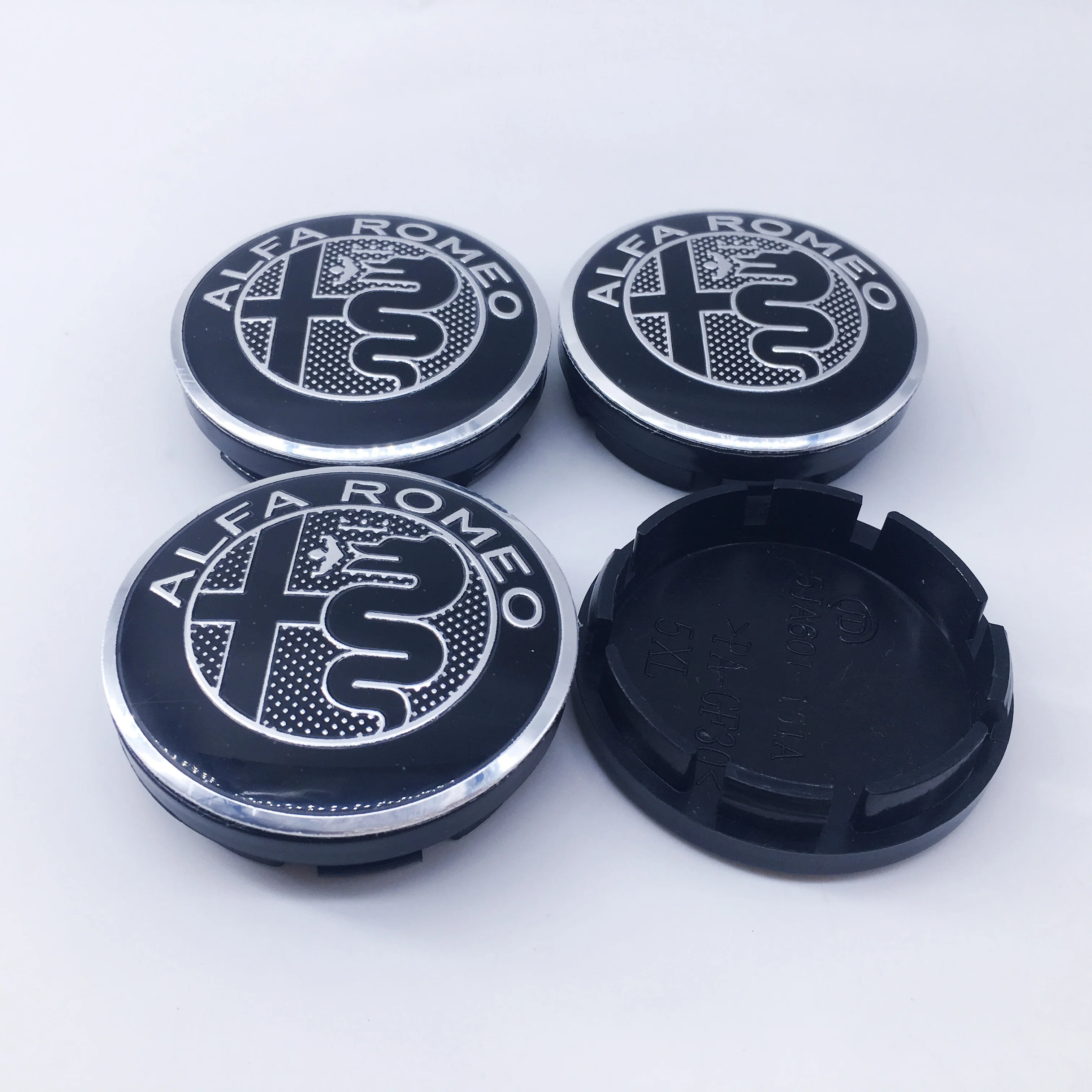 10pcs 56mm Black Wheel Hub Caps with Logo Cover Decoration