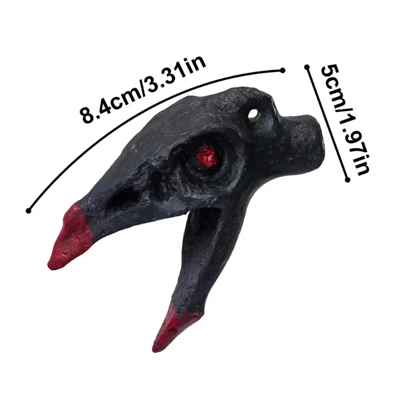 Halloween Aztec Skull Scream Whistle Realistic Horror Sound Prank Toy Bag Accessory Decorative Hanging Ornament