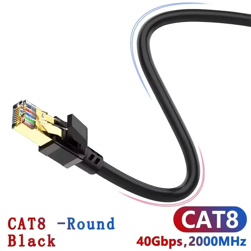 Premium High-Speed Cat8 Ethernet Cable – Shielded 40Gbps RJ45 Patch Cord