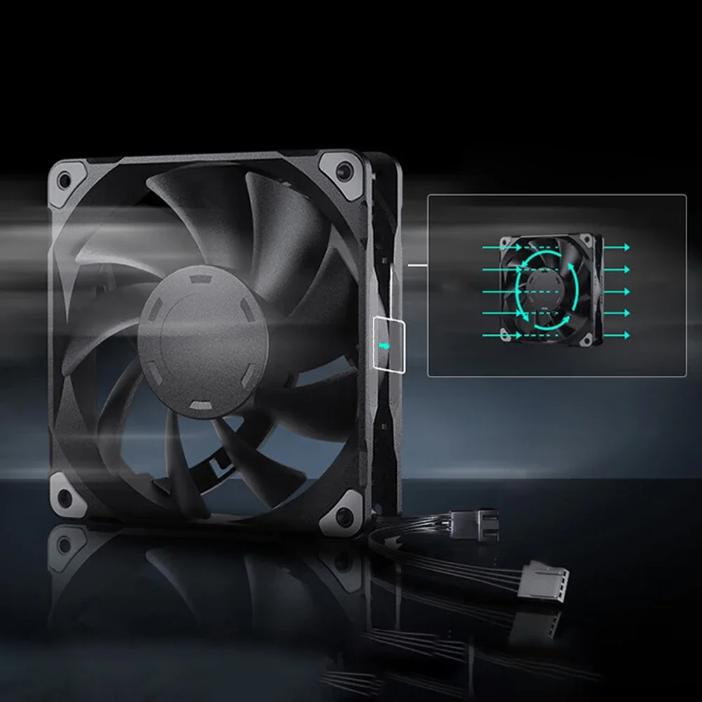 140mm PC Case Fan 12V 4Pin PWM Silent Cooling Fan 1800RPM Hydraulic Bearing for Computer Chassis Case Radiator CPU Cooler