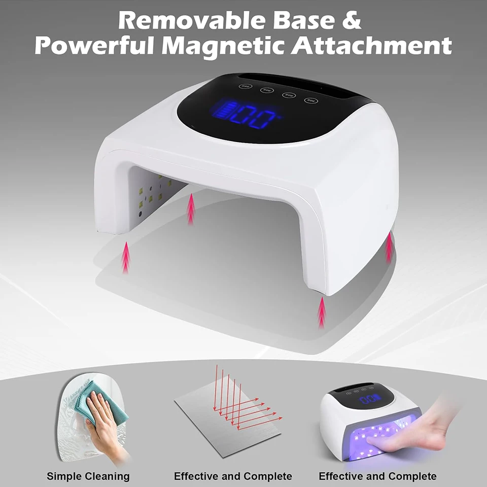 96W UV LED Cordless Nail Lamp Lampara de unas UV