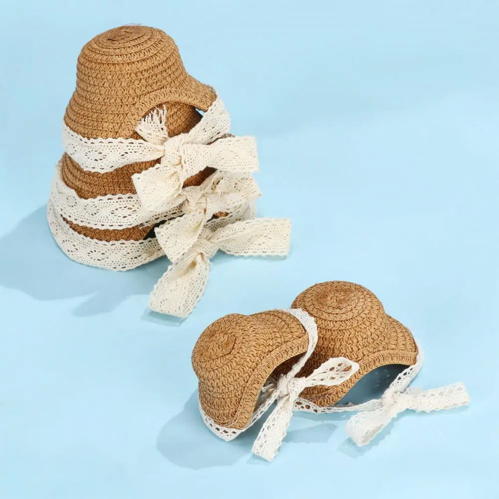 Sizes for 1/81/61/41/3 Doll Doll Lace Hat Handmade Doll Hat Accessories Hand Weaved Hats Straw Hat Doll House Ornament doll accessories hat flat top straw hat wide brim toy doll hand woven sunshade hat