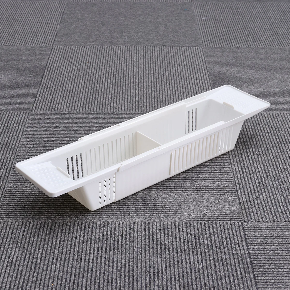 

Retractable Bath Tray Plastic Bathtub Basket Shelf Rack Bath Toys Organizer