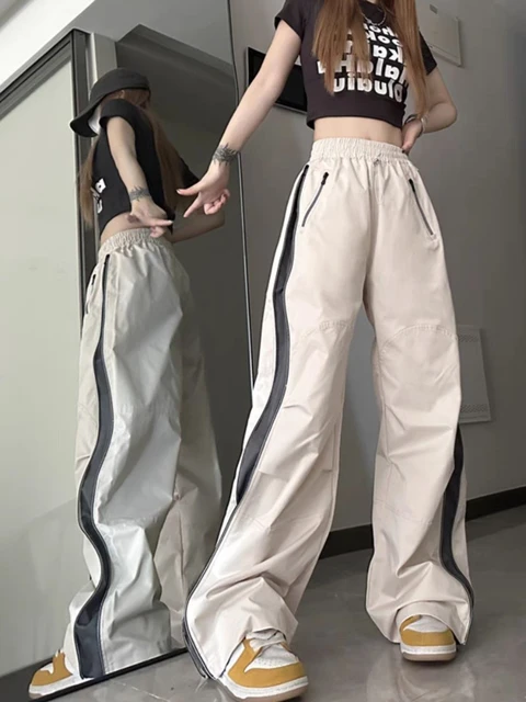 2023 Baggy Pants Women Y2K Streetwear Cargo Parachute Track Pants