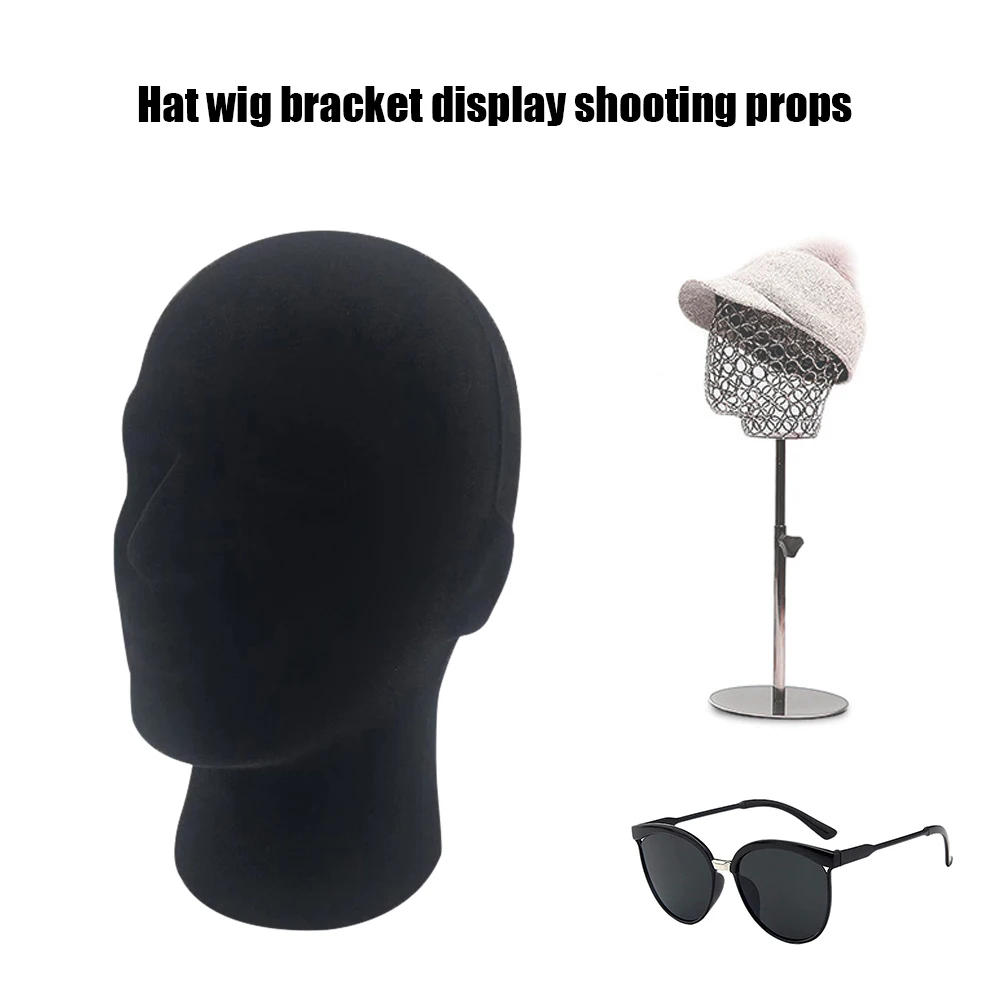 Practical Male Foam Mannequin Head Model Hat Cap Wig Glasses Display Stand Rack