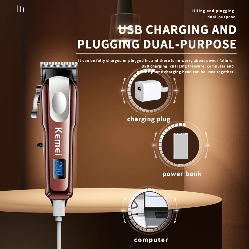 Kemei new km-233 hair trimmer for men hair clippers men maquina de cortar  cabello beard trimmer hair trimmer for men - AliExpress