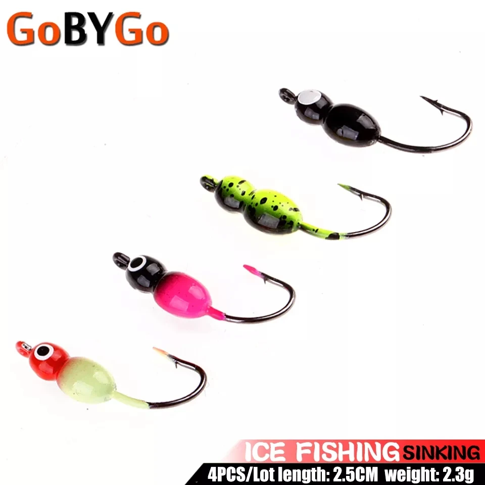 4 Pz/Lotto Mini Ice Jig Lure Kit Inverno River Fishing Bait Qualità 25Mm 2.3G Ice Jig Tackle Pike Tilapia Fishing Lure
