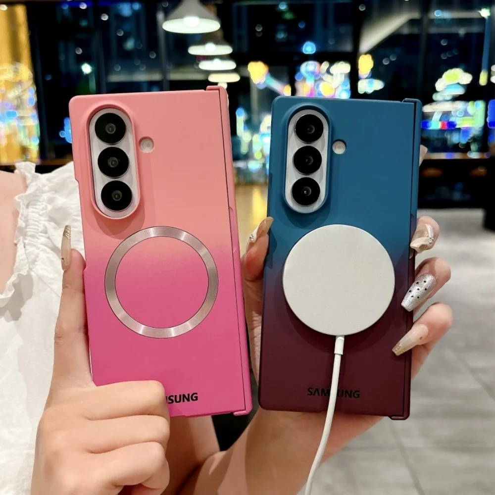 Enhanced Title:  
Gradient Double-Color Magnetic Case for Samsung Galaxy Z Fold - MagSafe Wireless Charging Compatible