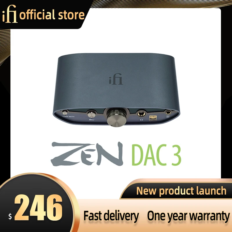 

iFi ZEN DAC 3 Balanced USB Audio Decoding Headphone Amplifier Desktop Digital Analog Converter