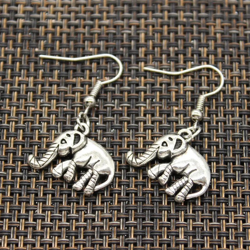 New Fashion Handmade Lovely Thailand Mounts Elephant Pendants Silver Color Earrings For Womens Style 6