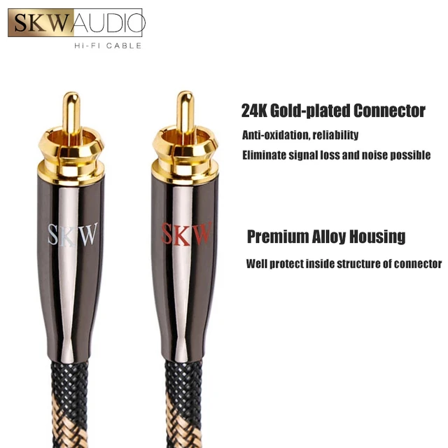 SKW RCA Audio Cable Male to Male Subwoofer Digital Coaxial Cables  1M,1.5M,2M,3M,5M,8M,10M,12M,15M for Car Subwoofer Amplifier - AliExpress