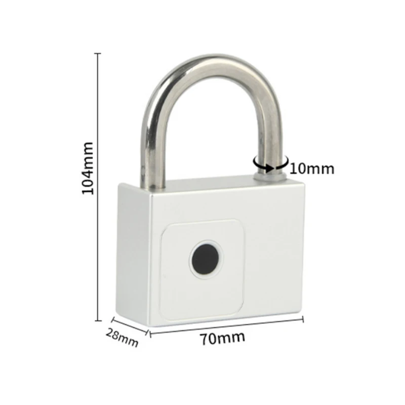 P70 Tuya Smart Padlock Bluetooth Fingerprint Lock Warehouse Gate Heavy Large Siz