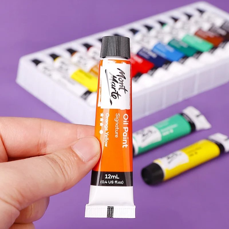 Professional 12/24 Colors 12 ML Tube Oil Paints Art For Artists Canvas Pigment Art Supplies Drawing Set Good Coverage