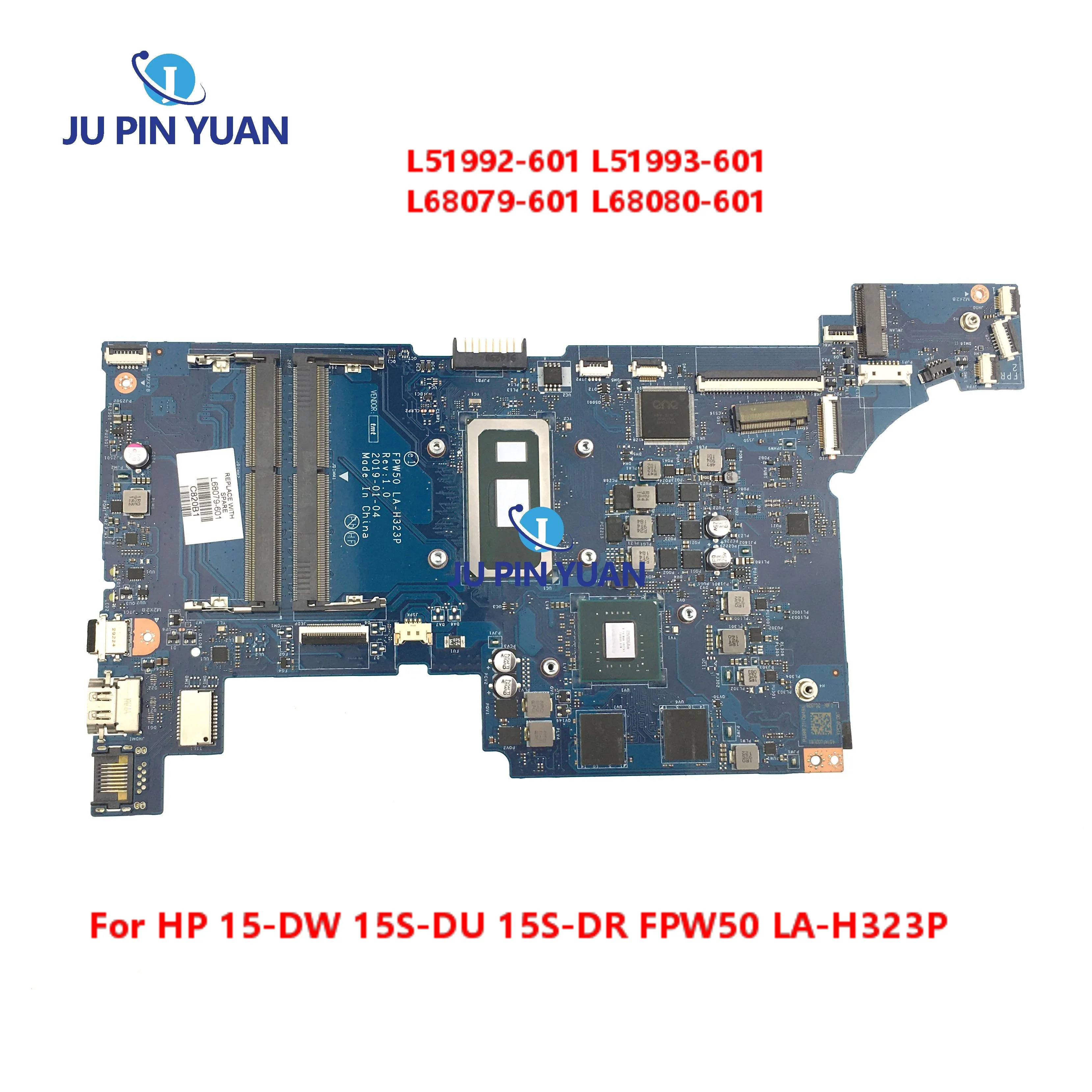 

L51992-601 51993-601 L68079-601 L6880-601 For HP 15-DW 15S-DU 15S-DR Laptop Motherboard FPW50 LA-H323P Mainboard 100% Tested