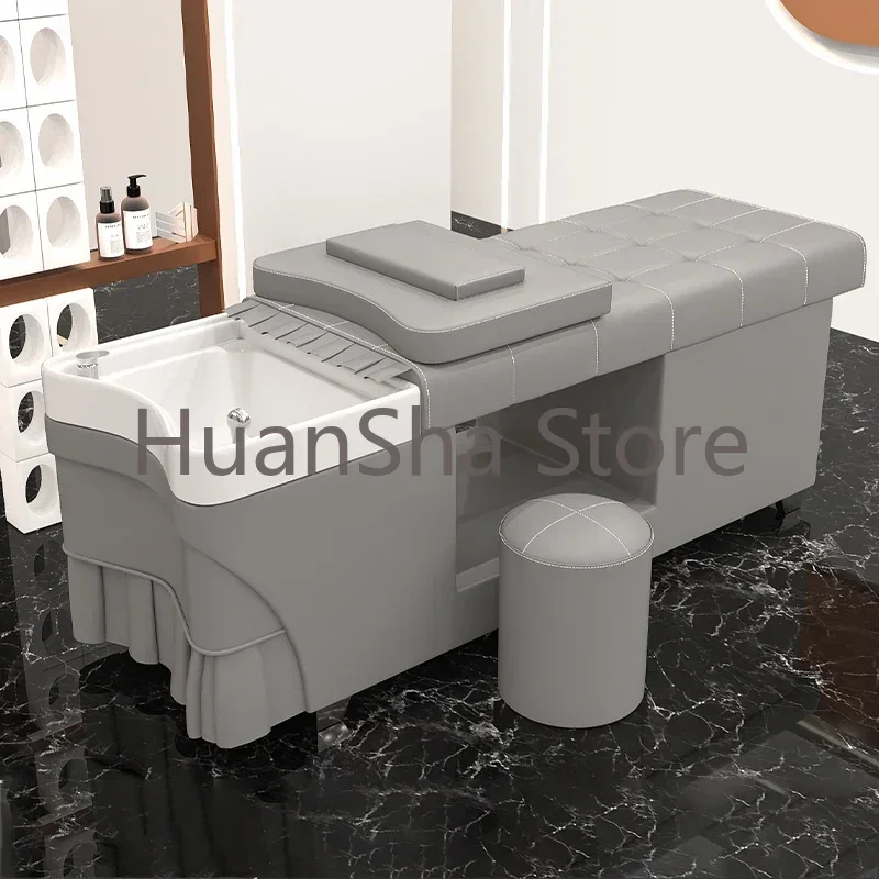Head Spa Salon Chair Hairdressing Japanese Hair Washing Treatment Shampoo Bed Professional Cadeira Barber Furniture LJ50SC