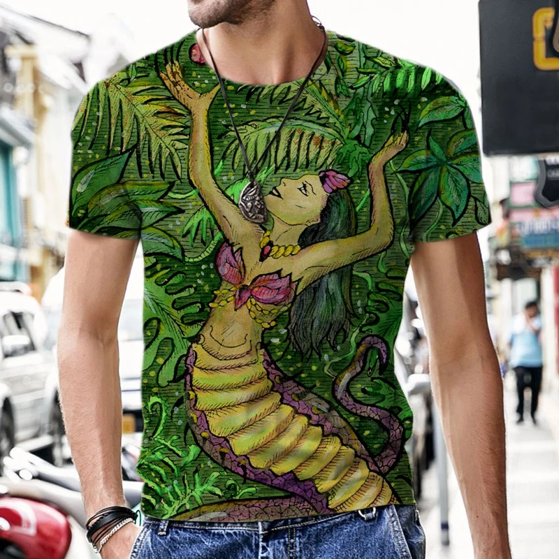 

New Summer 3D printing Tarot art illustration Men T-Shirt Fashion O-Neck Casual Trend Short Sleeve Oversized T-Shirt Comfortable