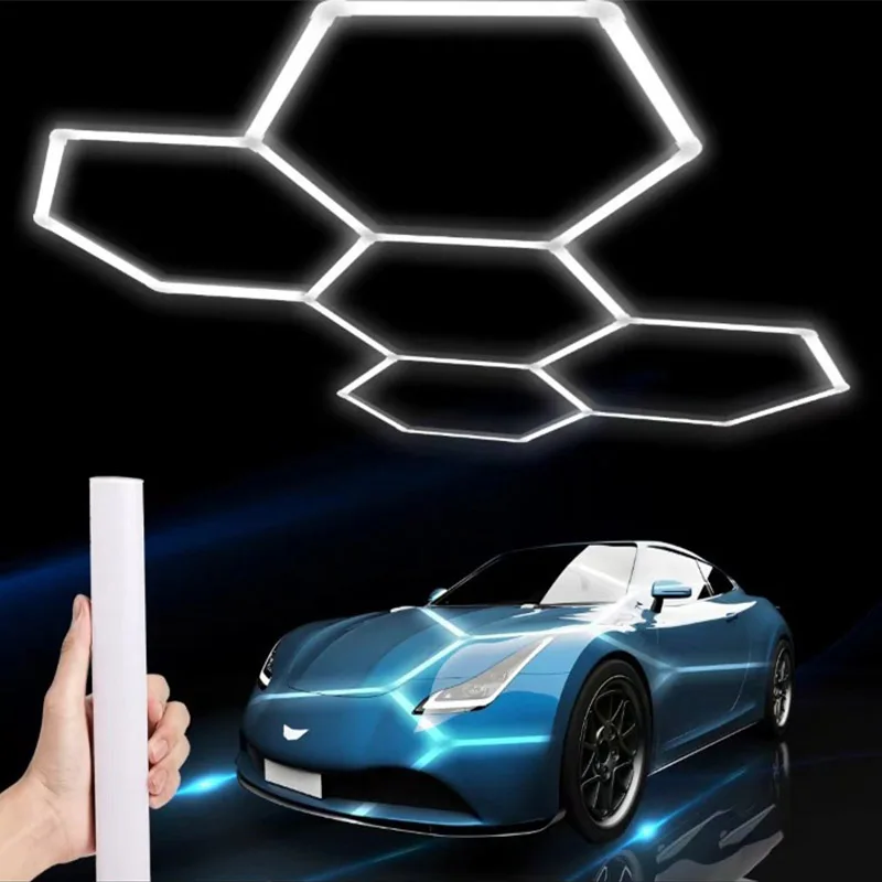 

ZK20 110V-240V Wash Beauty Station Lighting Ceiling Lamp Car for Garage Hexagon Led Light for Auto Detailing Honeycomb Hexagon