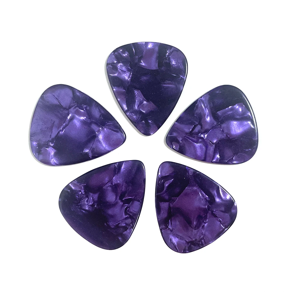 Lots of 100pcs Purple Pearl Ultra Heavy 1.5mm Celluloid Guitar Picks Standard Plectra