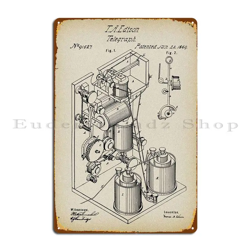 

Telegraph Patent Metal Sign Plaques Mural Cinema Wall Cave Designs Kitchen Tin Sign Poster