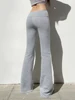 IAMSURE Casual Sexy Basic Solid Flare Pants Y2K Slim Low-Waisted Boot Cut Pants Women 2023 Autumn Spring Fashion Streetwear Lady 3
