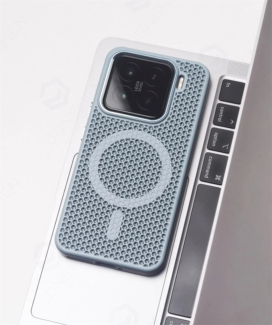 Solid Color Honeycomb Grid Mesh Cooling Non-Slip Silicone Armor Case