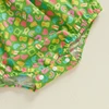 Newborn Infant Baby Girl Bubble Romper Lucky Charm Ruffle Sleeveless Cartoon Smocked Jumpsuit My First St Patricks Day Outfit 6