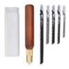 Woodworking Hand Saw Kit with 5 Saw Blade DIY Craft Mini Handsaw Set Wooden Handle Flush Cutting Saw Hand Saw Manual Saw Kit 1