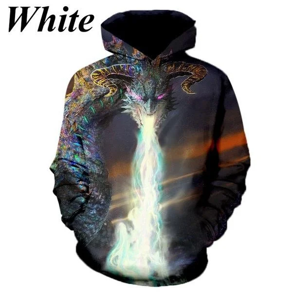 

2023 New 3D Printed Dragon Hoodie Casual Streetwear Fashion Unisex Hoodies