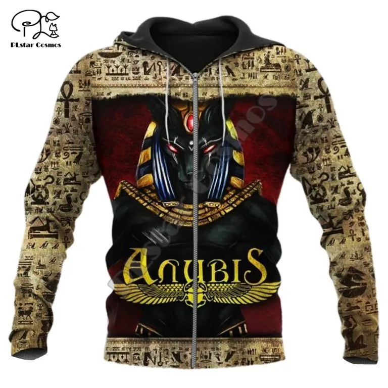 Newest Africa Ancient Egyptian Sphinx Anubis Horus Tattoo Retro Tracksuit 3DPrint Men/Women Streetwear Harajuku Funny Hoodies A2