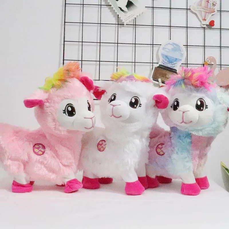 Sheep Llama Alpacas Plush Toy Electric Dancing Music Funny Toys Pets Doll Stuffed Soft Animal kids Christmas Gifts plush toys electric interactive toy