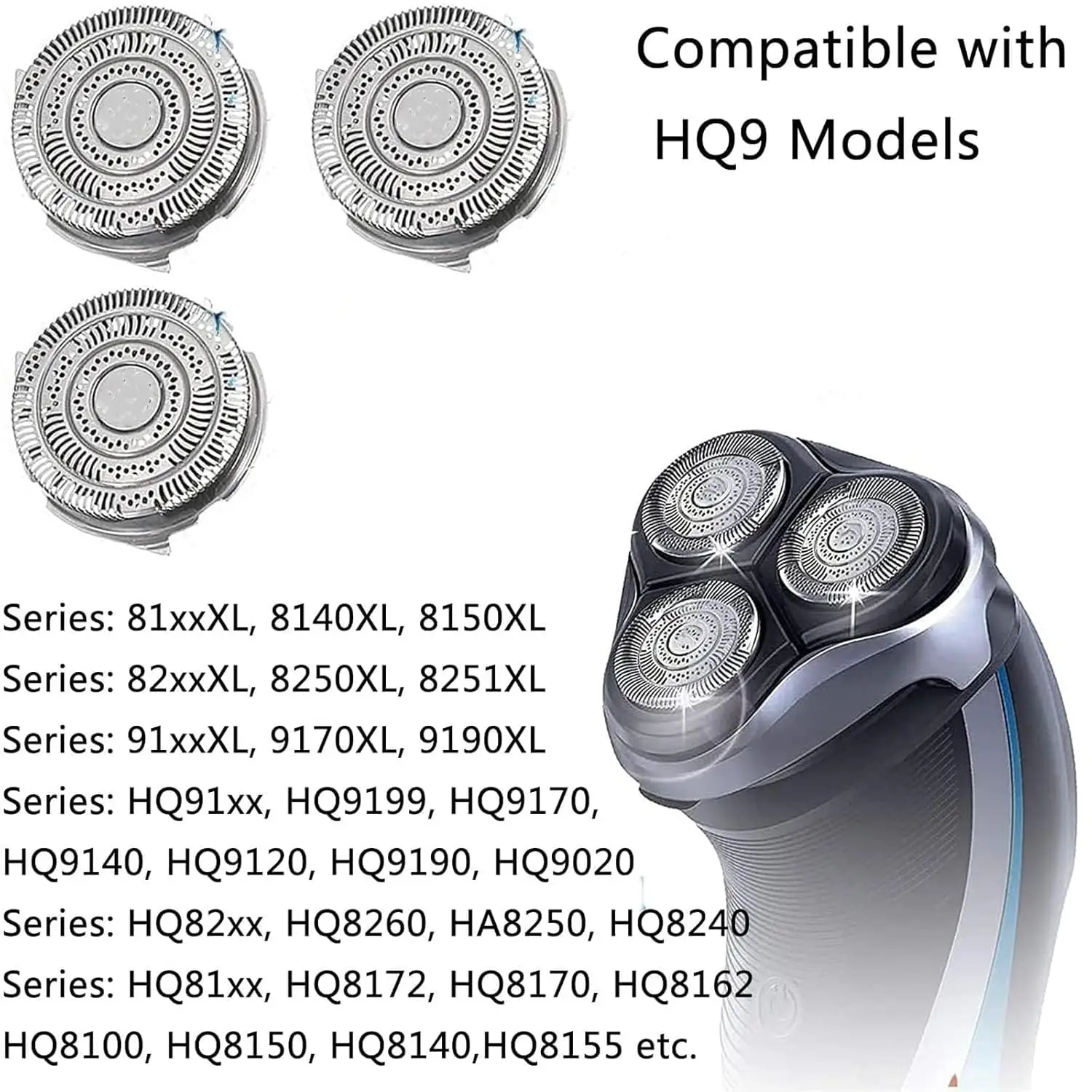 HQ9 Replacement blade Fit for Philips Shaver Speed XL Series HQ9,for HQ9070 HQ9080 HQ8240/8260 PT920 8140XL 8150XL 8160XL 8170XL