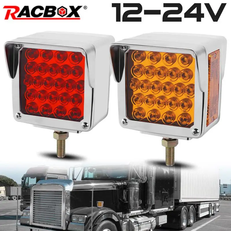 

LED External Side Marker Warning Light Lamp Clearance Signal Brake Indicator Trailer Truck Lorry 12V 24V Waterproof