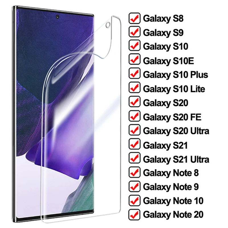 9999D Hydrogel Film For Samsung Galaxy S20 FE S21 S22 Ultra S8 S9 S10