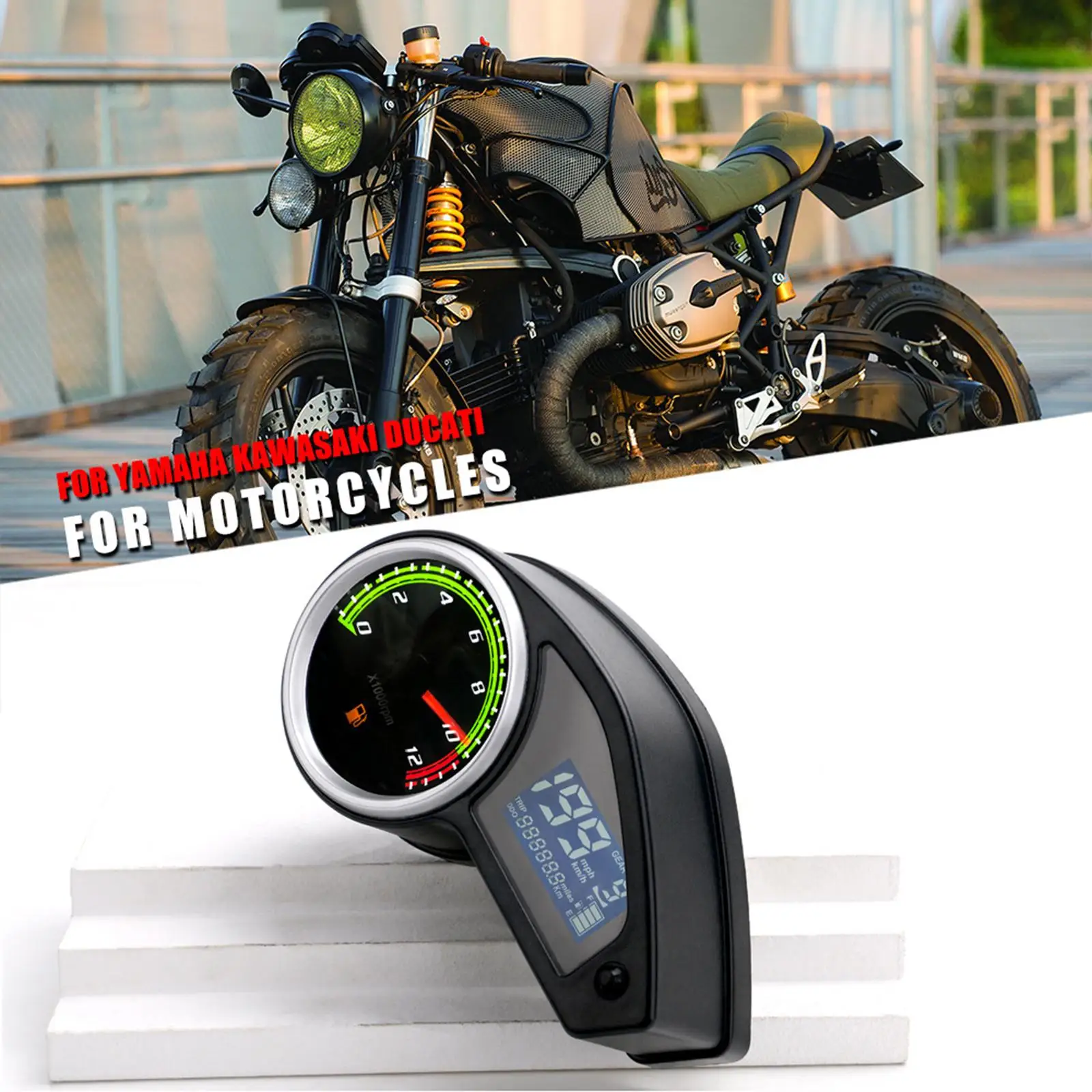 Motorcycle Digital Speedometer Fuel Cluster Backlight for RPS 250