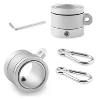 Flag Pole Rings，Aluminum Alloy 360° Rotating Anti Wrap Flag Mounting Spinning Ring Clips for 0.75-1.02 Inch Diameter Flagpole 1