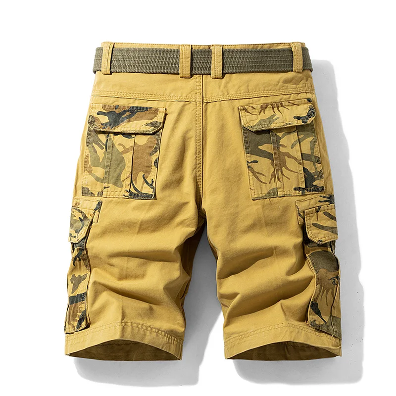 New Summer Men Cargo Camouflage Shorts Mens Cotton Beach Multi Pocket Shorts Man Spring Casual Joggers Shorts Male Dropshipping