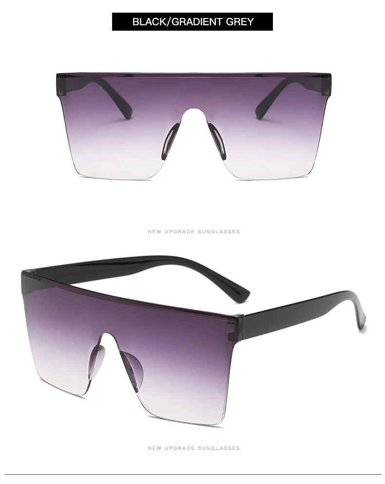 Mode Neue Verbunden Große Rahmen Sonnenbrille Ultra Quadratischen Rahmen Sonnenschutz Brillen Anti UV400 Driving Shades Weibliche – Detail 8