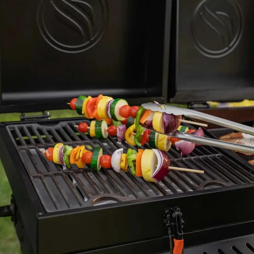 Heavy Duty Portable Flat Top BBQ Griddle – With Wheels, Hood & Side Shelf 4