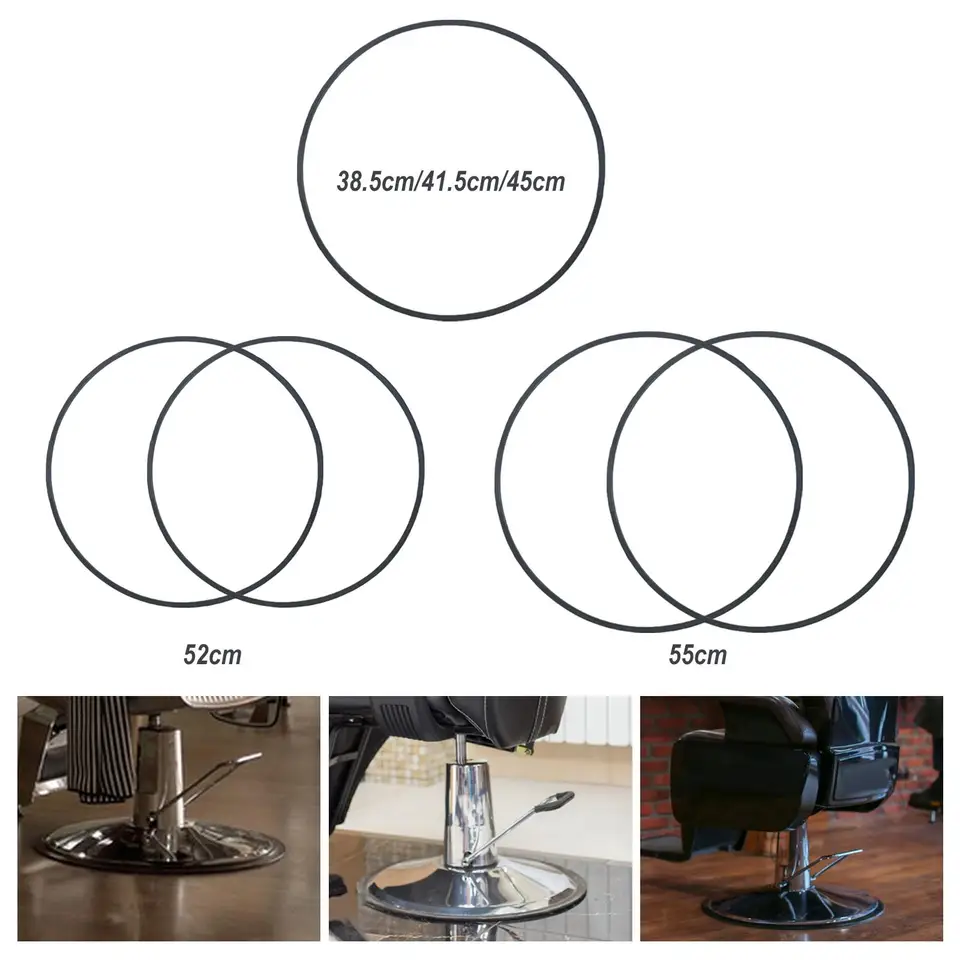 2PCS Base per sedia da bar Anello in gomma bianca per protezione pavimento, Striscia di gomma per telaio sgabello da bar, Striscia di guarnizione in