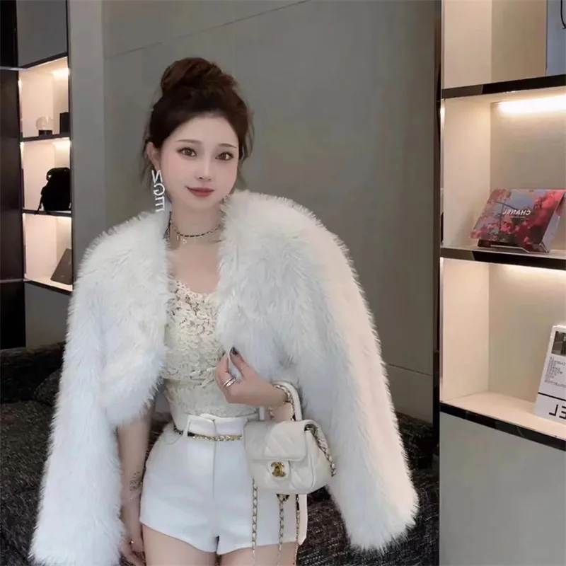 

Korean Woolen Jacket Women Autumn Winter Fashion Simple Commuting High-end Feeling Relaxed Remperament Short Cardigan Top
