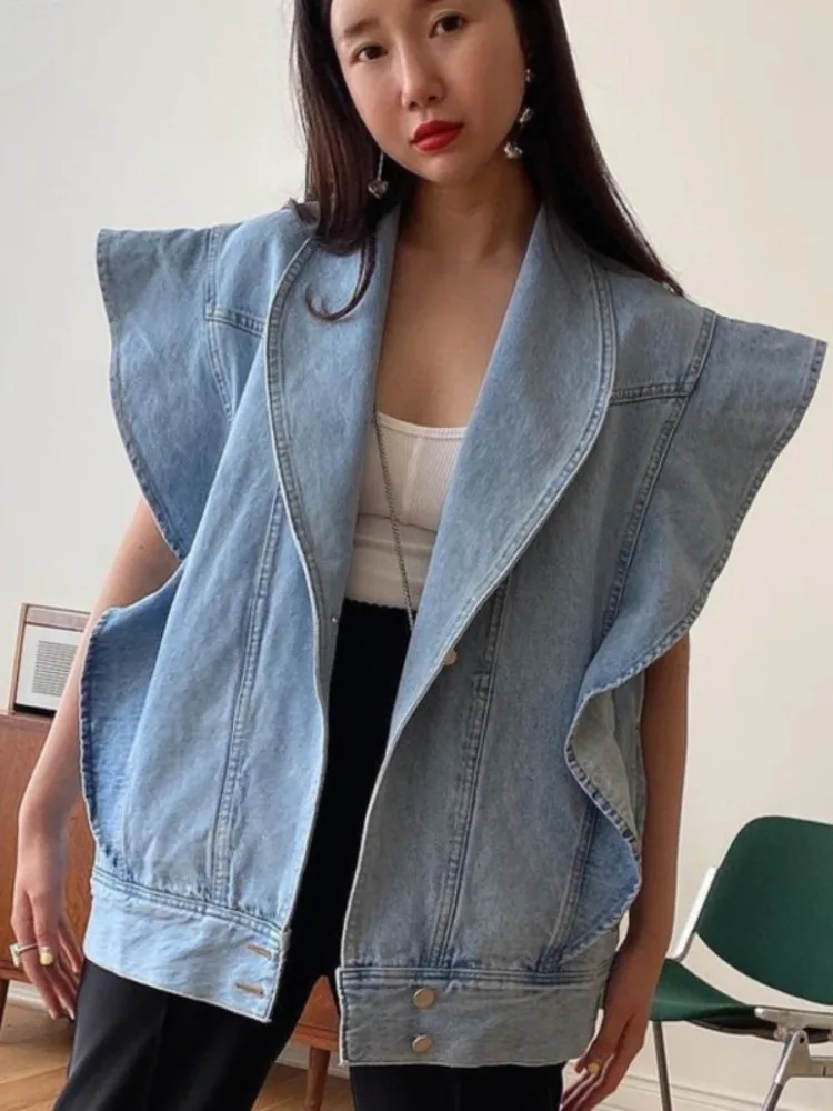 korea-chic-summer-casual-lapel-ruffled-loose-blue-sleeveless-vest-jacket-women-summer-blue-trendy-ladies-clothing-2023