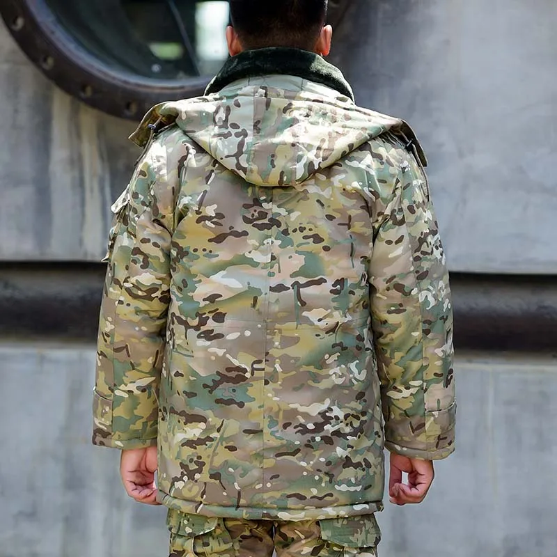 Camo Army Jackets Removable Lining Tactical Parkas Military Warm Hooded Jacket for Men Clothing Airsoft Waterproof Hunting Coats