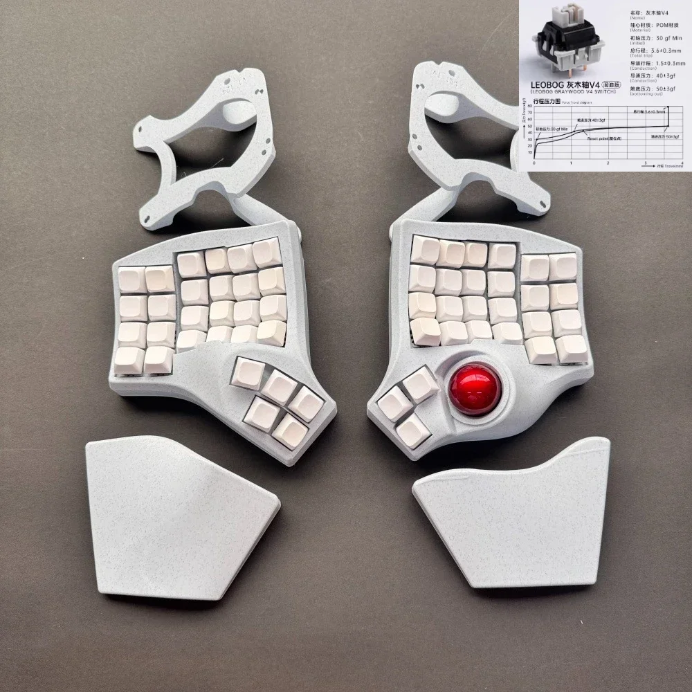 Charybdis-人間工学に基づいたメカニカルキーボード,湾曲したトラック