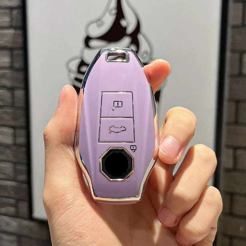TPU Car Key Cover Smart Keyless Entry Remote Control Fobs Case Keychian Holder Auto Interior Accessories For MG 7 MG7 MG-7