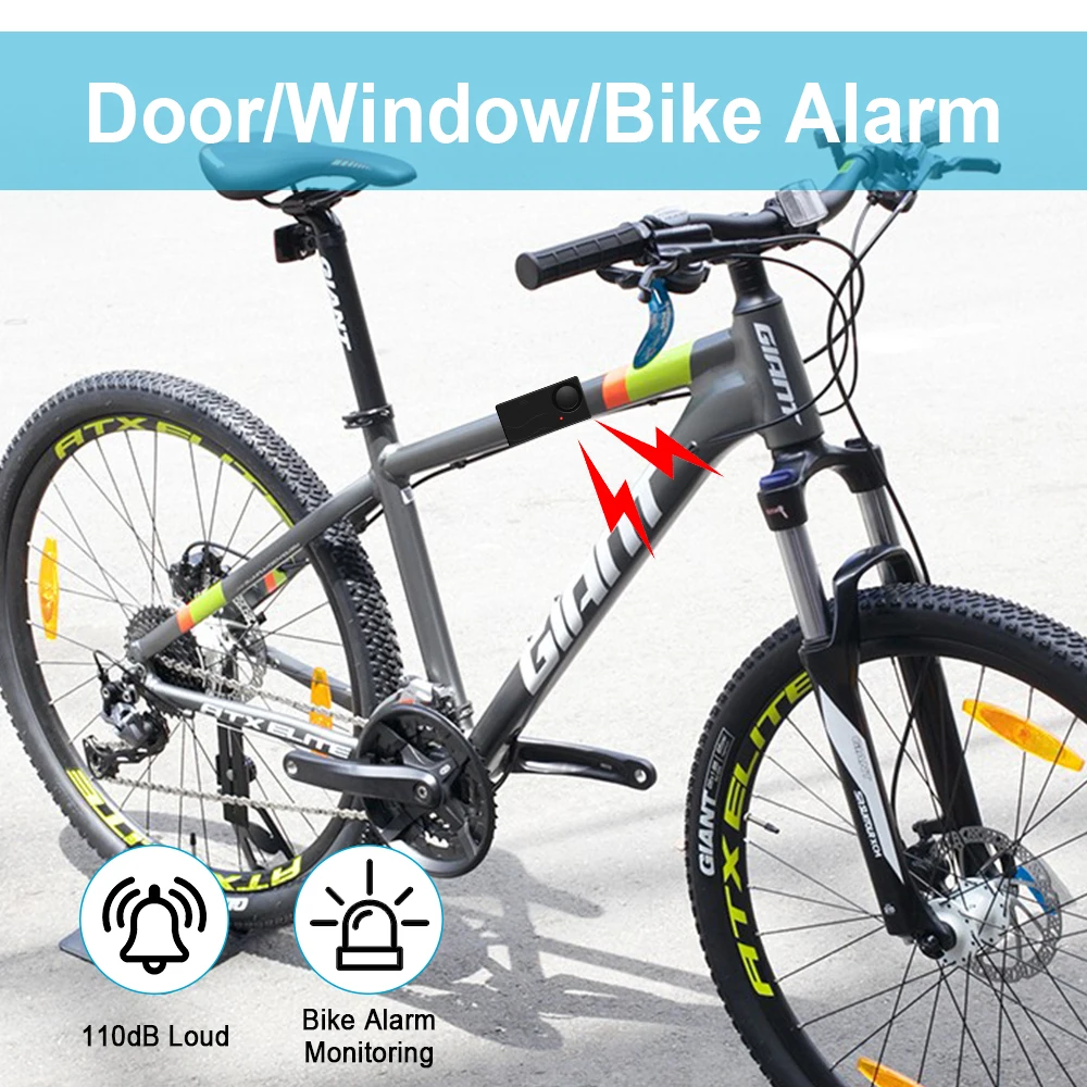 Anchtek 110db Loud Wireless Vibration Alarm with Remote Control Anti-Theft Motorcycle Bike Vehicle Security