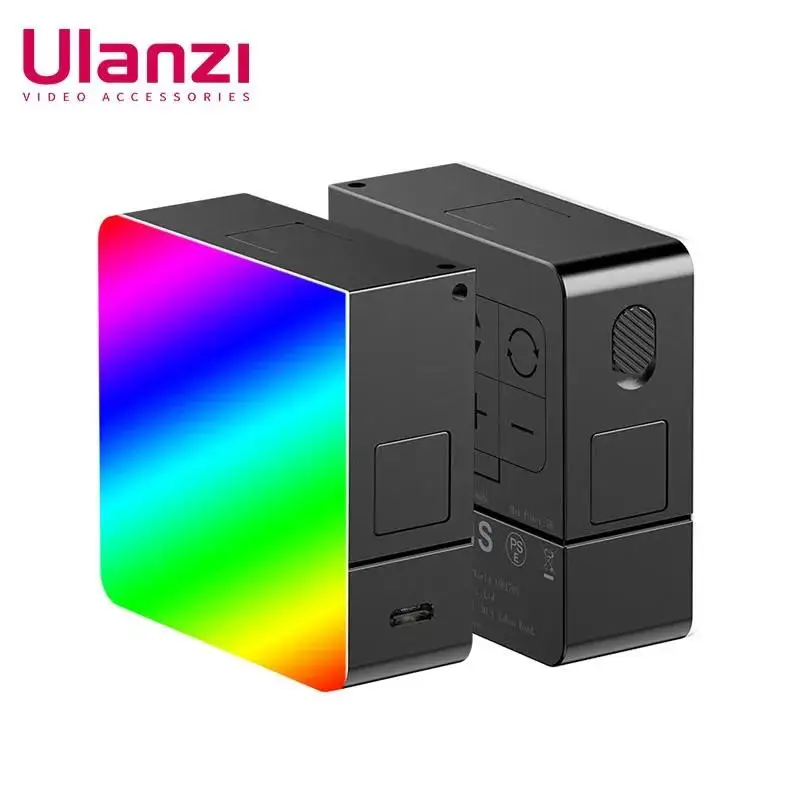 Ulanzi RGB 프로 다채로운 앰비언트 비디오 조명 필 라이트, 카메라 스마트폰 비디오 브이로그 필라이트, 휴대용 VL49