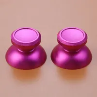 JCD 2PCS Metal Analog Joystick Thumb Stick Grip Cap For PS4 Pro Xbox One Slim Series X S Controller Accessories - Rose Red
