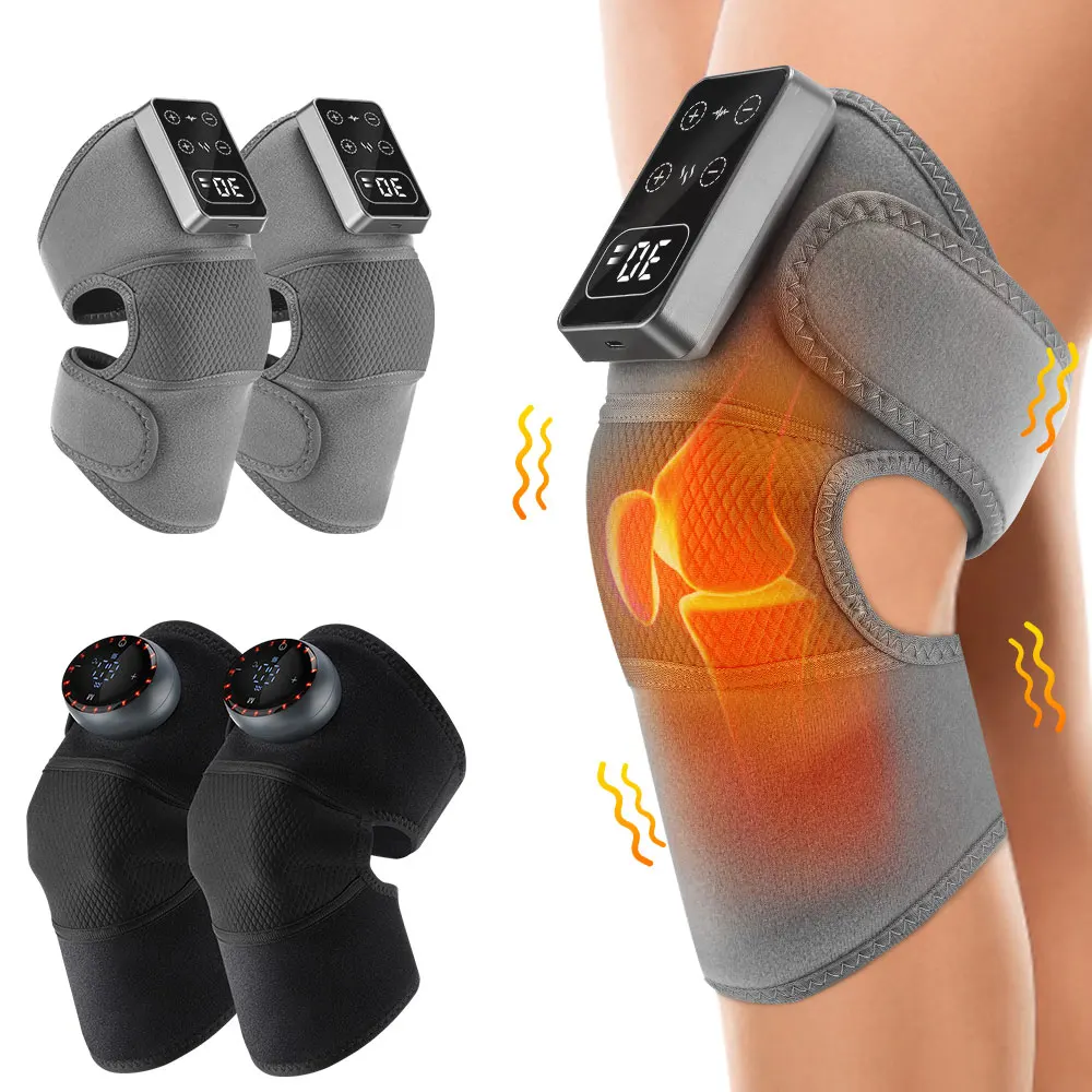 Electric Heating Knee Wrap with 5 Modes Muscle Relaxation Hot Compress Joint Protection Vibration Device for Leg Massage