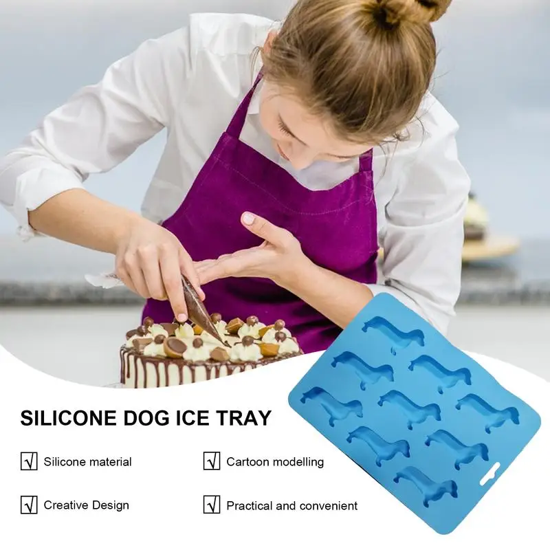 Dachshund Dog Shaped Chocolate Ice Cube Silicone Reusable Mold Candy Treats