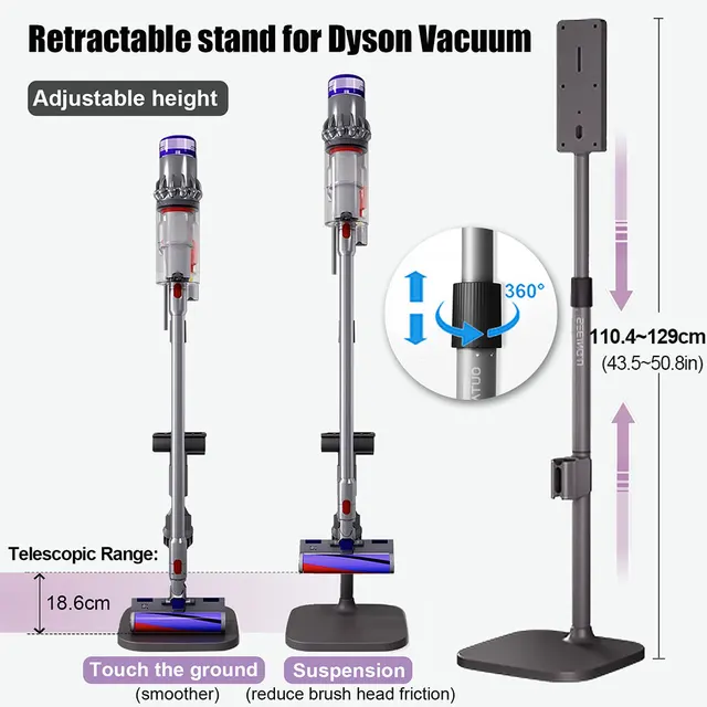 Vacuum Cleaner Stand Storage Bracket For Dyson V10 V11 V15 V12slim  Accessories Holder Adjustable Height No Punching Rack - AliExpress